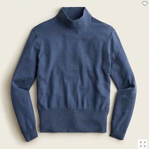 J. Crew Mockneck Silk Blend Sweater Ribbed trim